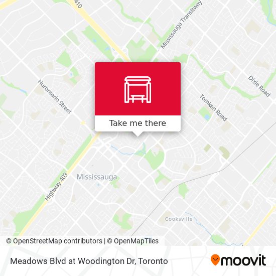 Meadows Blvd at Woodington Dr map