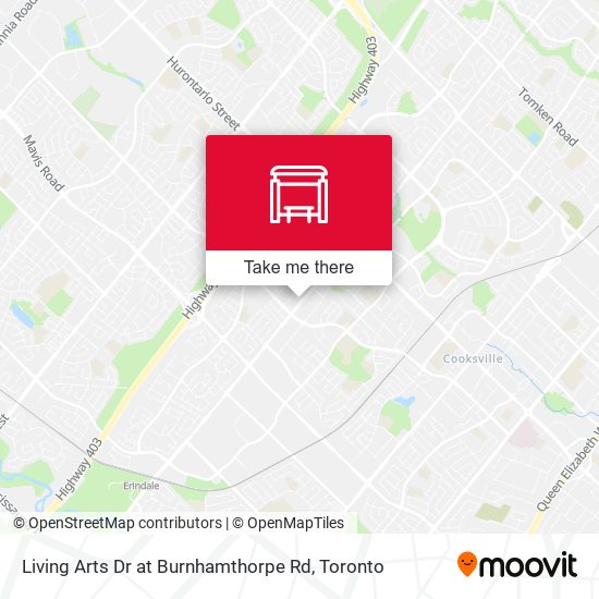 Living Arts Dr at Burnhamthorpe Rd map