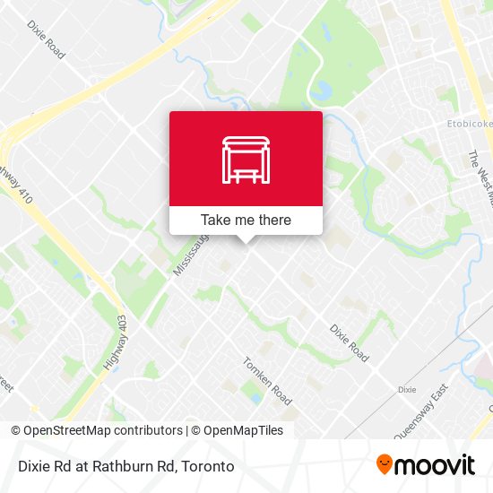 Dixie Rd at Rathburn Rd map