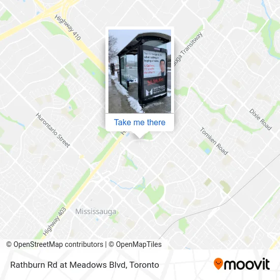 Rathburn Rd at Meadows Blvd map