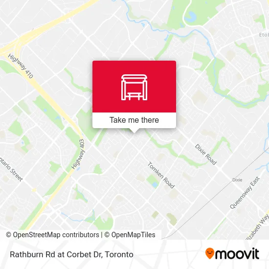 Rathburn Rd at Corbet Dr map