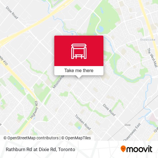 Rathburn Rd at Dixie Rd plan