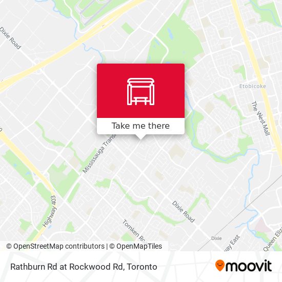 Rathburn Rd at Rockwood Rd map