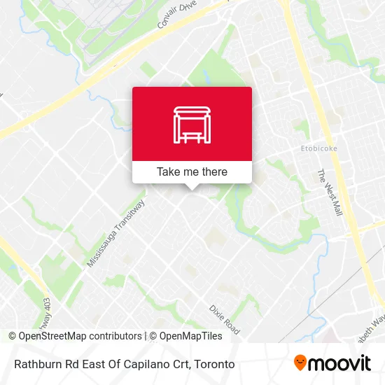 Rathburn Rd East Of Capilano Crt map