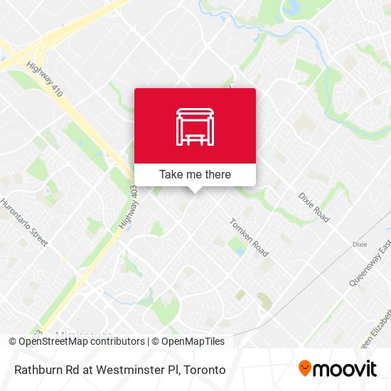Rathburn Rd at Westminster Pl map