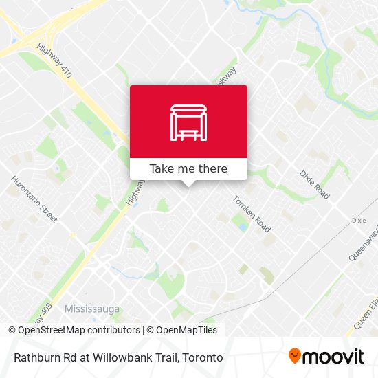 Rathburn Rd at Willowbank Trail map