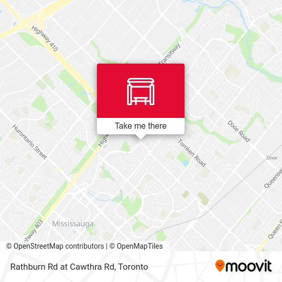 Rathburn Rd at Cawthra Rd map