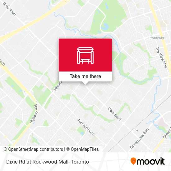 Dixie Rd at Rockwood Mall map