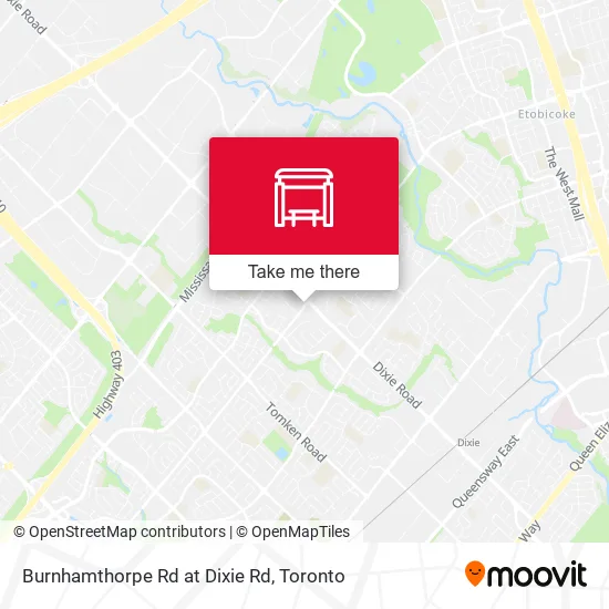 Burnhamthorpe Rd at Dixie Rd map