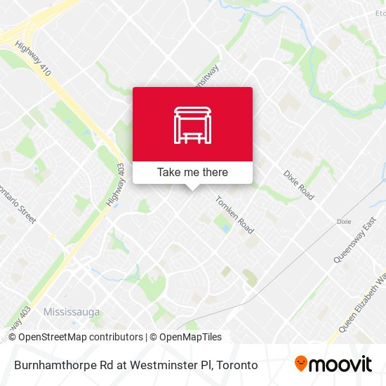 Burnhamthorpe Rd at Westminster Pl map