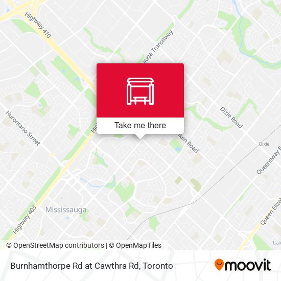 Burnhamthorpe Rd at Cawthra Rd map