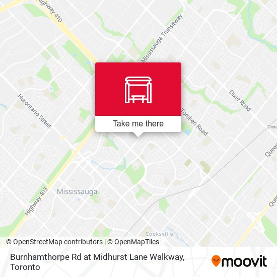 Burnhamthorpe Rd at Midhurst Lane Walkway map