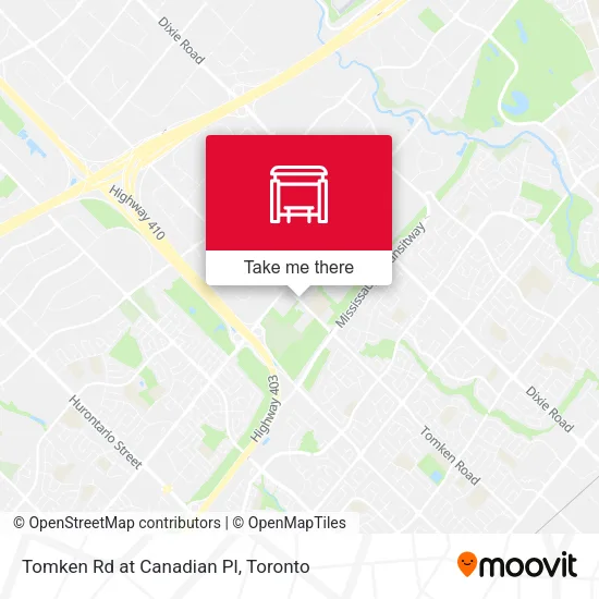 Tomken Rd at Canadian Pl map