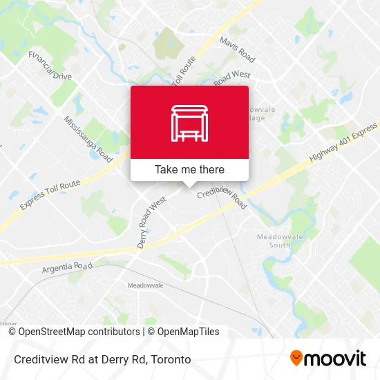 Creditview Rd at Derry Rd map