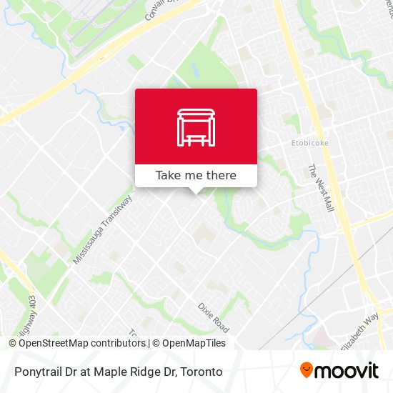 Ponytrail Dr at Maple Ridge Dr map