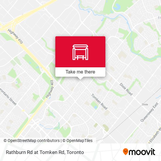 Rathburn Rd at Tomken Rd map