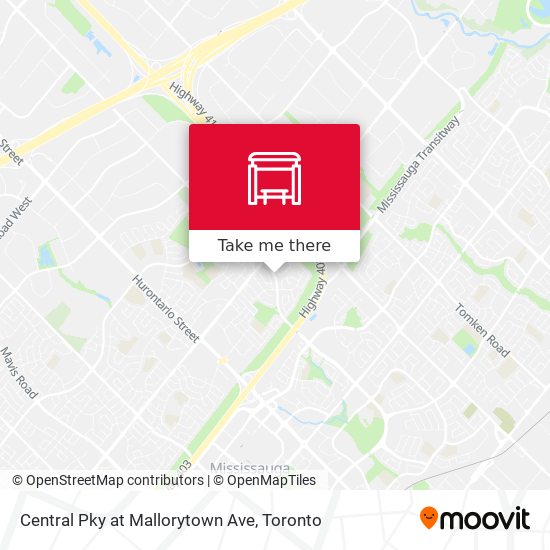 Central Pky at Mallorytown Ave map