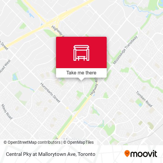 Central Pky at Mallorytown Ave map