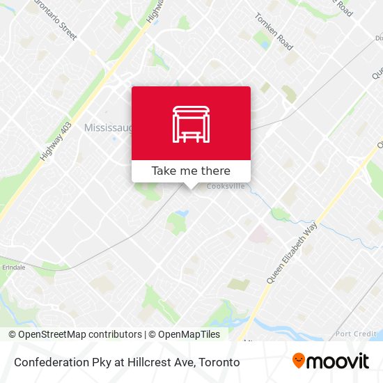 Confederation Pky at Hillcrest Ave map