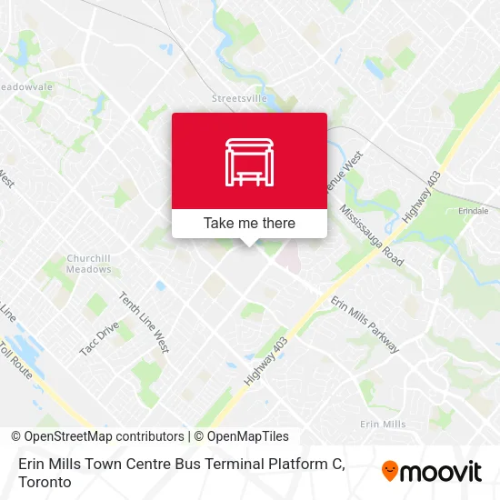 Erin Mills Town Centre Bus Terminal Platform C map