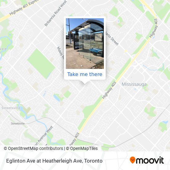 Eglinton Ave at Heatherleigh Ave map