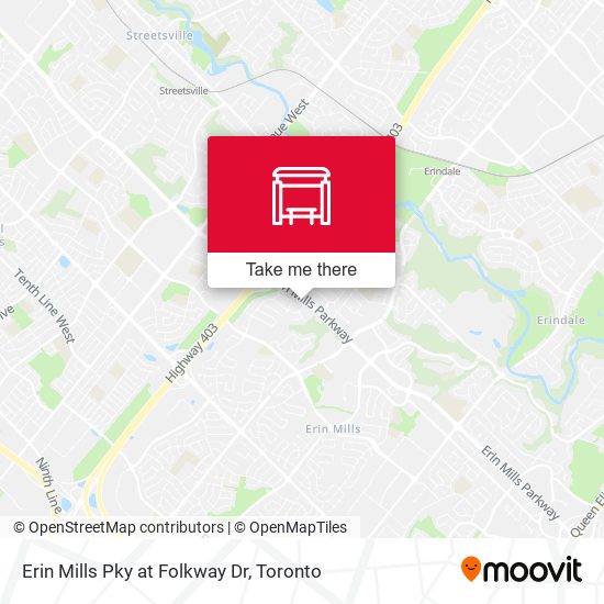 Erin Mills Pky at Folkway Dr map