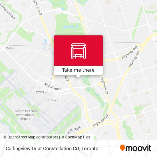 Carlingview Dr at Constellation Crt map
