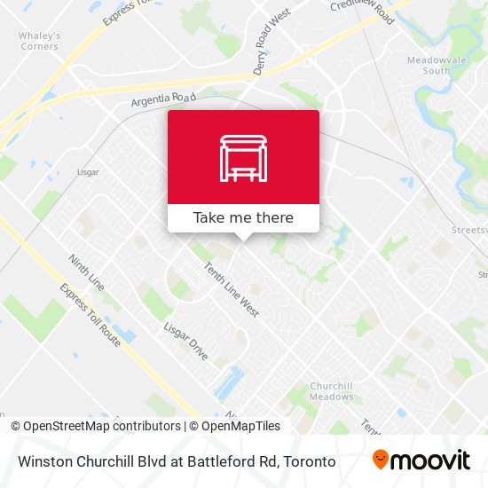 Winston Churchill Blvd at Battleford Rd map