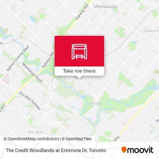 The Credit Woodlands at Erinmore Dr map