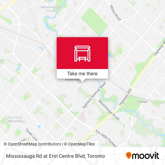 Mississauga Rd at Erin Centre Blvd map