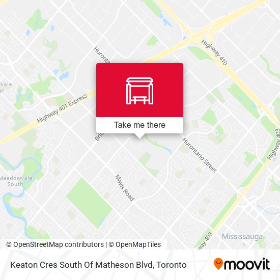 Keaton Cres South Of Matheson Blvd map