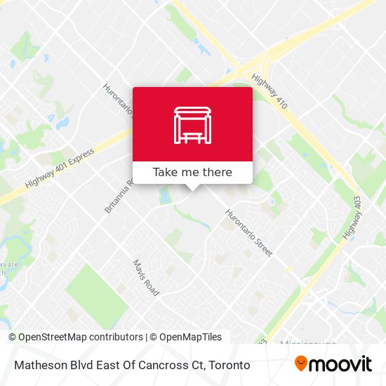 Matheson Blvd East Of Cancross Ct map