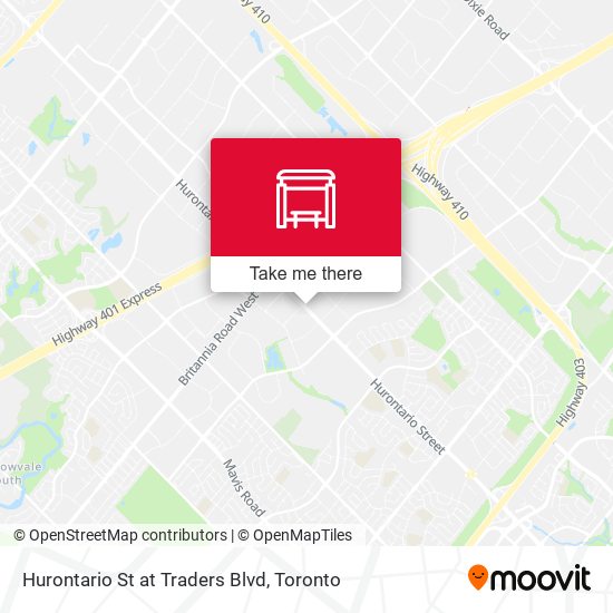 Hurontario St at Traders Blvd map