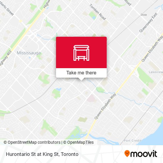 Hurontario St at King St map