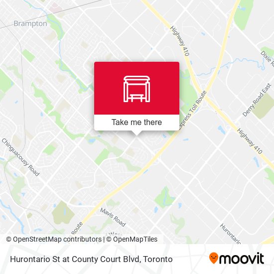 Hurontario St at County Court Blvd map