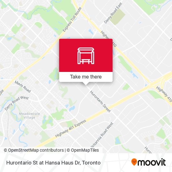 Hurontario St at Hansa Haus Dr map