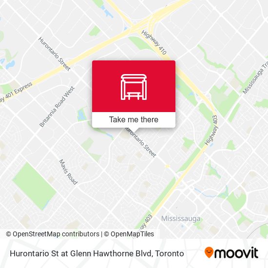 Hurontario St at Glenn Hawthorne Blvd map