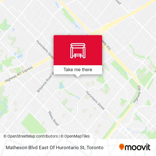 Matheson Blvd East Of Hurontario St map