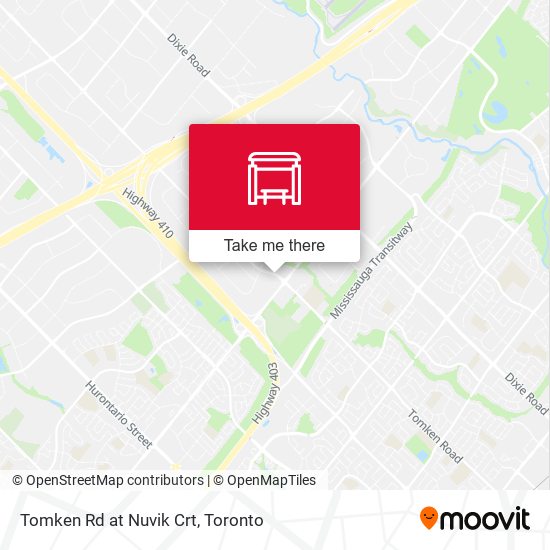 Tomken Rd at Nuvik Crt map