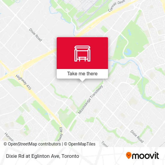 Dixie Rd at Eglinton Ave map