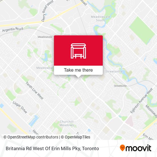 Britannia Rd West Of Erin Mills Pky map