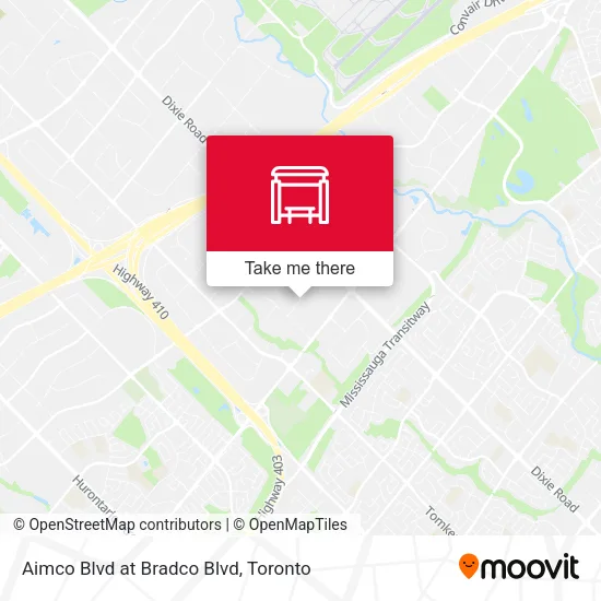Aimco Blvd at Bradco Blvd map