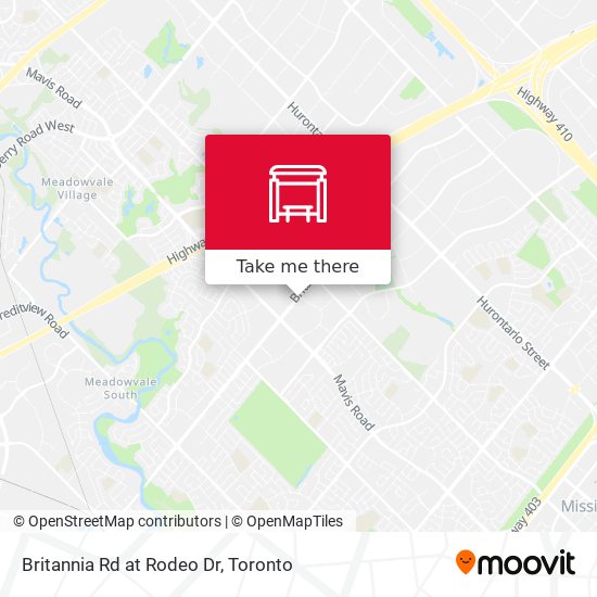 Britannia Rd at Rodeo Dr map
