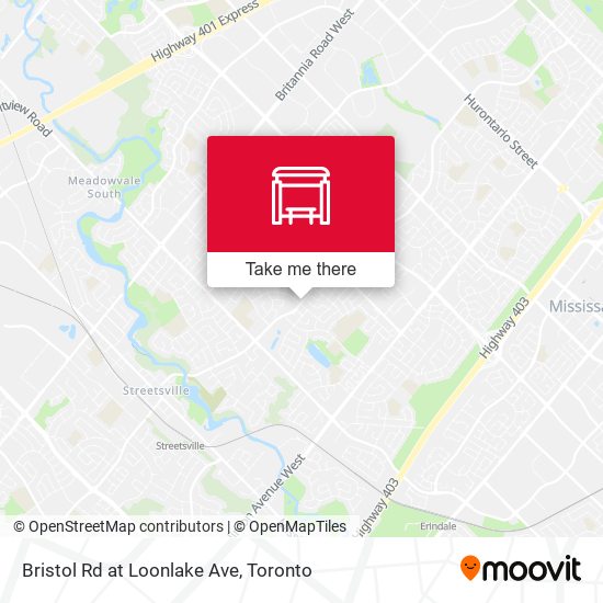 Bristol Rd at Loonlake Ave map