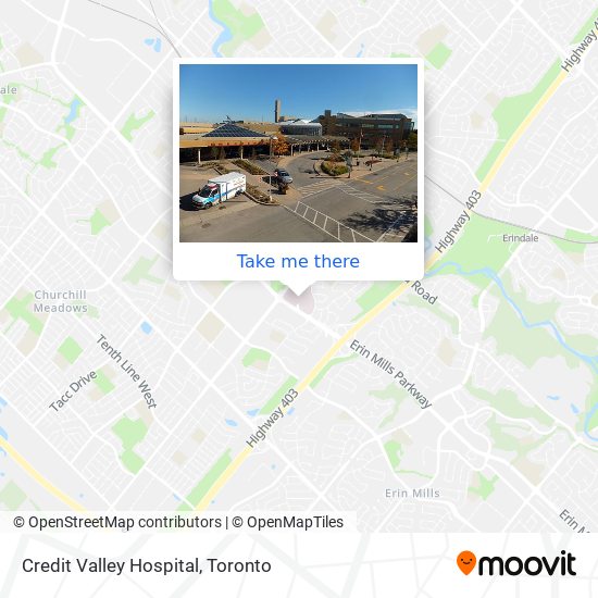 Credit Valley Hospital map