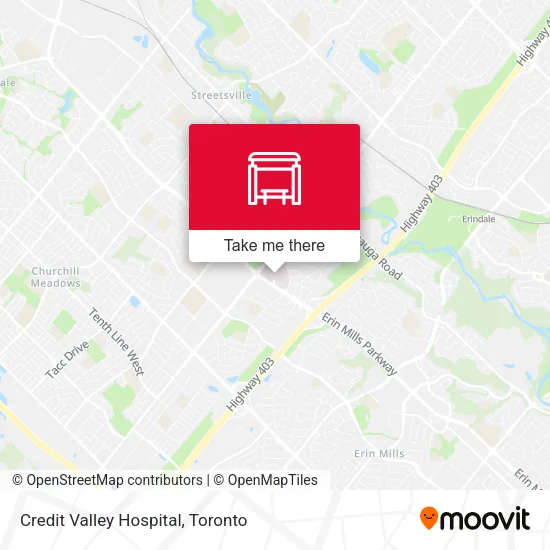 Credit Valley Hospital map