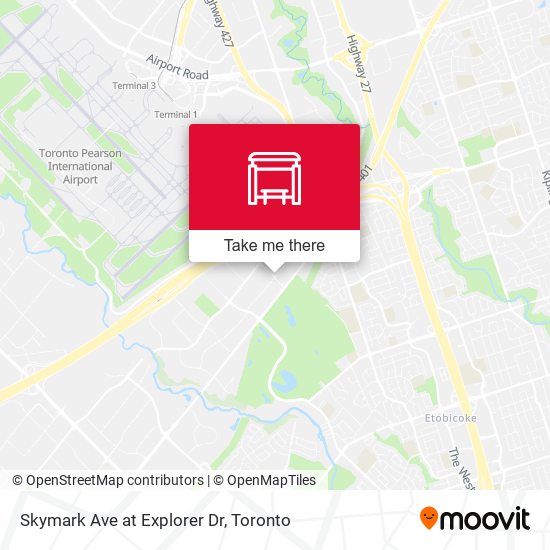 Skymark Ave at Explorer Dr map