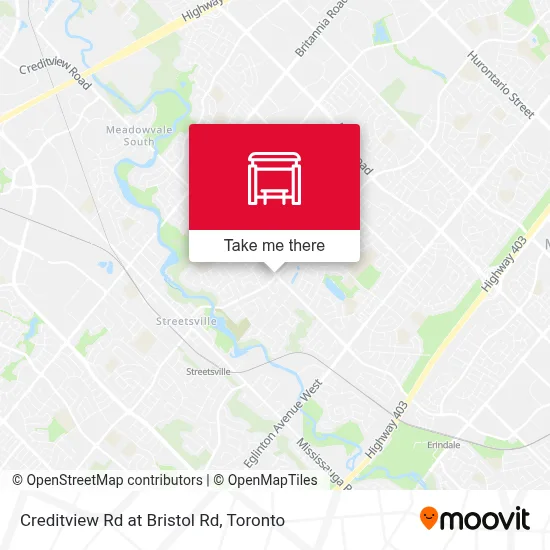 Creditview Rd at Bristol Rd map