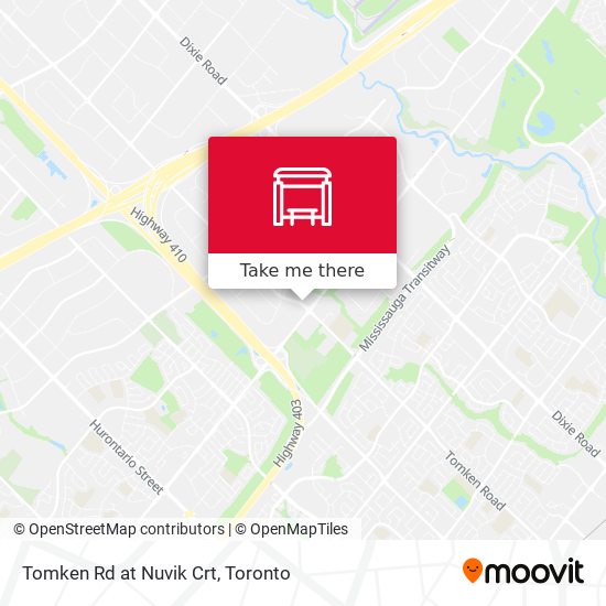 Tomken Rd at Nuvik Crt map