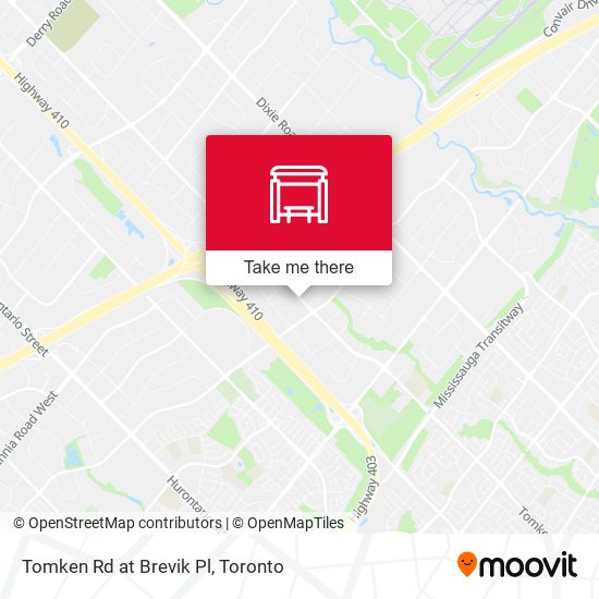 Tomken Rd at Brevik Pl map